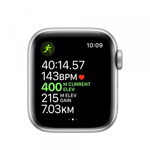 Apple Watch Series 5 GPS + Cellular 40mm Silver Alum Case White Sport Band - S/M & M/L 9