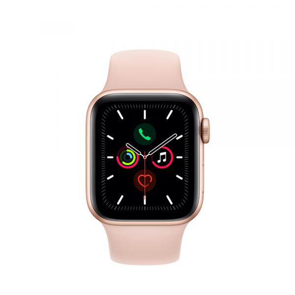 Apple Watch Series 5 GPS + Cellular 40mm Gold Alum Case Pink Sand Sport Band - S/M & M/L 7