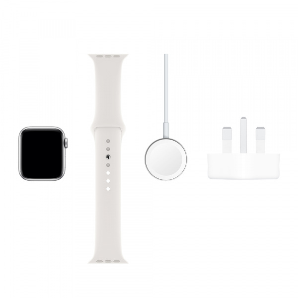 Apple Watch Series 5 GPS + Cellular 40mm Silver Alum Case White Sport Band - S/M & M/L  5