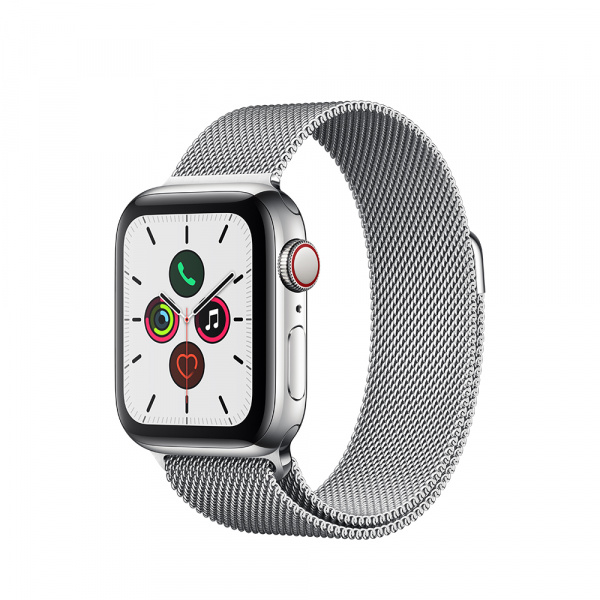 Apple Watch Series 5 GPS + Cellular 40mm S. Steel Case S. Steel Milanese Loop  0