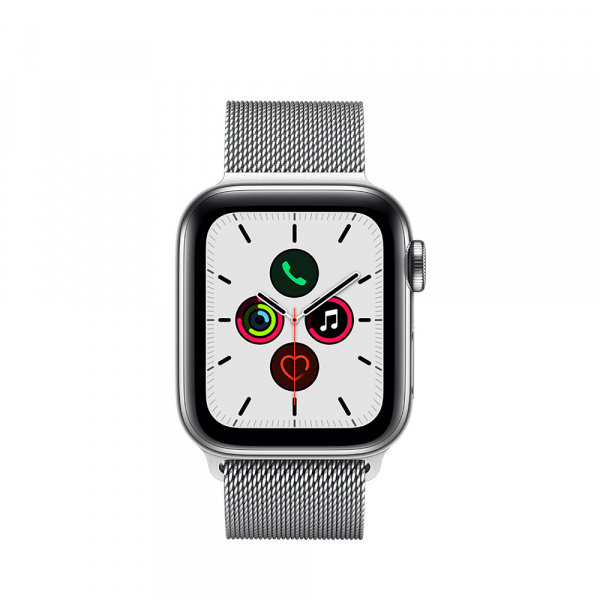 Apple Watch Series 5 GPS + Cellular 40mm S. Steel Case S. Steel Milanese Loop  1