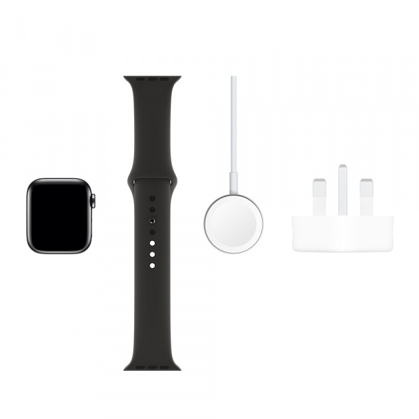 Apple Watch Series 5 GPS + Cellular 40mm Space Black S. Steel Case Black Sport Band - S/M & M/L  5