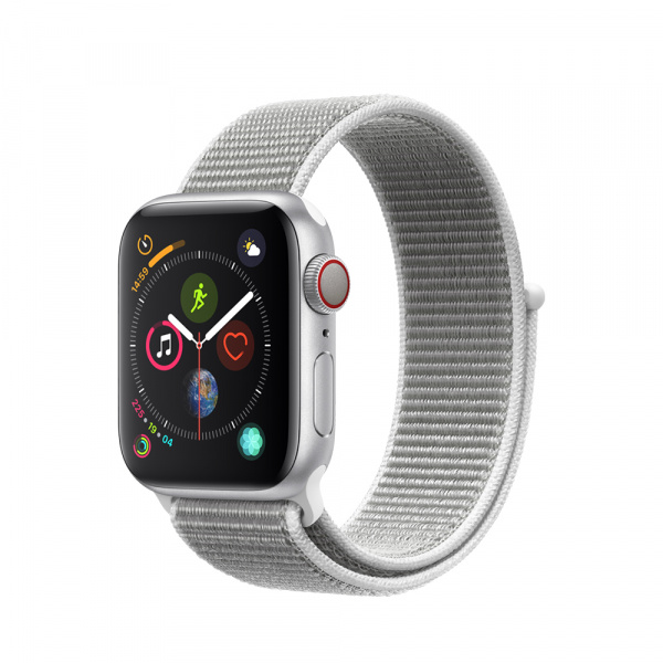 Apple Watch Series 4 GPS + Cellular 40mm Silver Alum Case Seashell Sport Loop (EOL)  0
