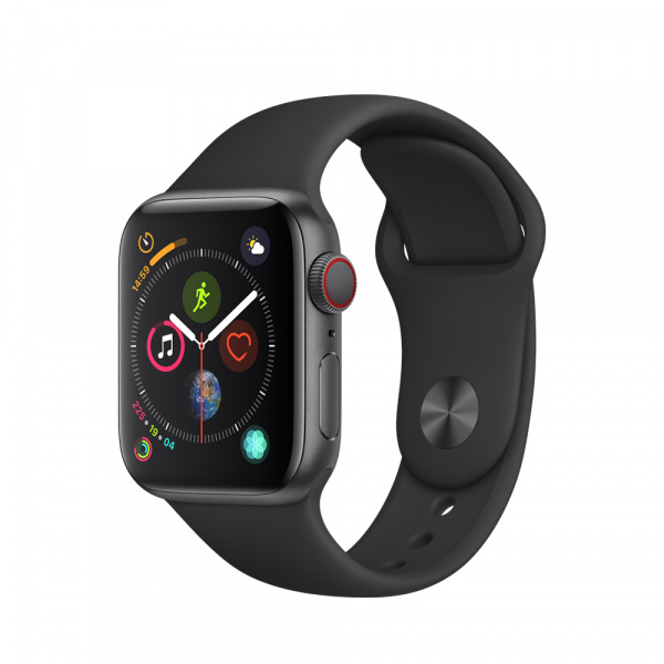 Apple Watch Series 4 GPS + Cellular 40mm Space Grey Alum Case Black Sport Band (EOL)  0